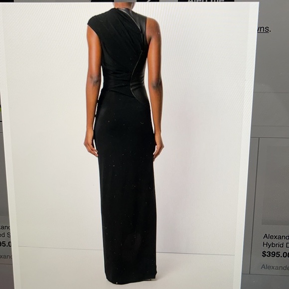 Alexander Wang leather/jersey Asymmetric Gown - Picture 3 of 11